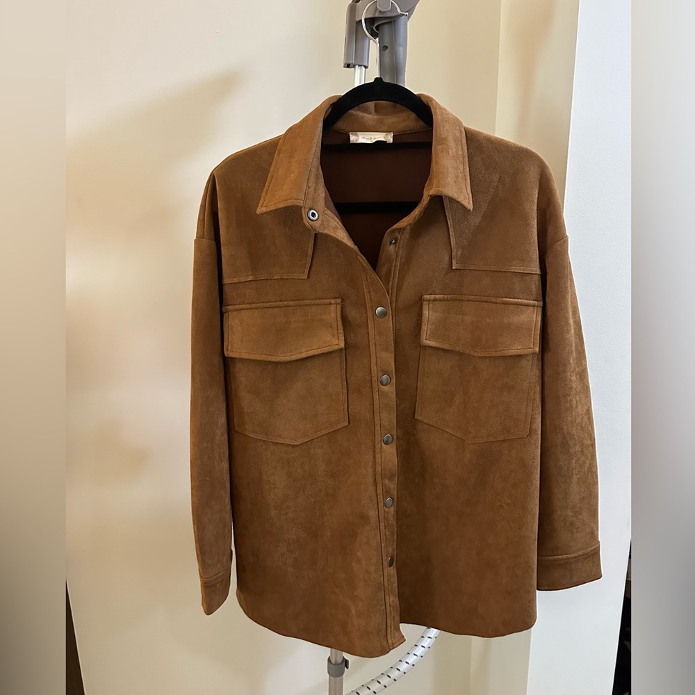 Altard State Brown Suede jacket/ shirt jacket.